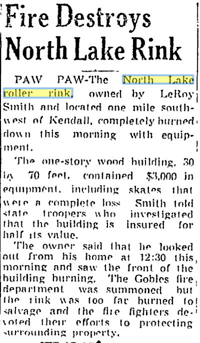 North Lake Roller Rink - Dec 1947 Fire (newer photo)
